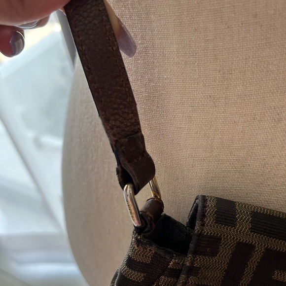 Fendi small zucca canvas artic crossbody brown fabric - Picture 4 of 12